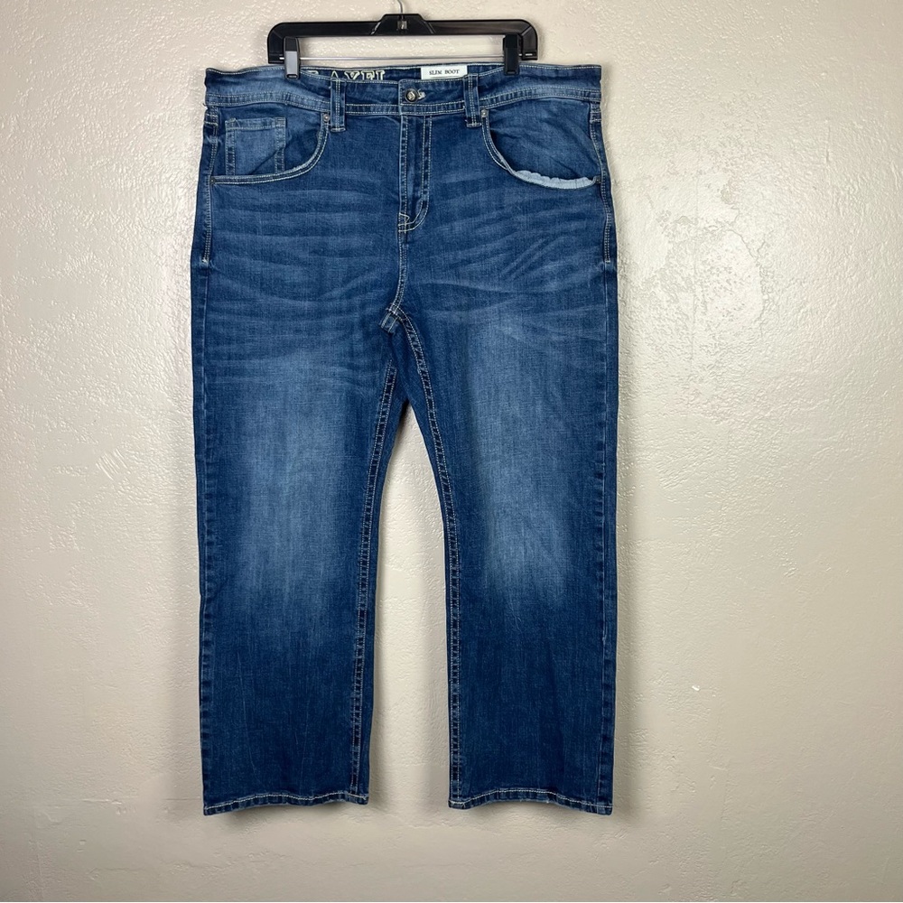 TK‎ AXEL SLIM BOOT CUT DENIM BLUE JEANS MENS SIZE 40W/30L